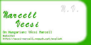 marcell vecsi business card