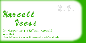 marcell vecsi business card